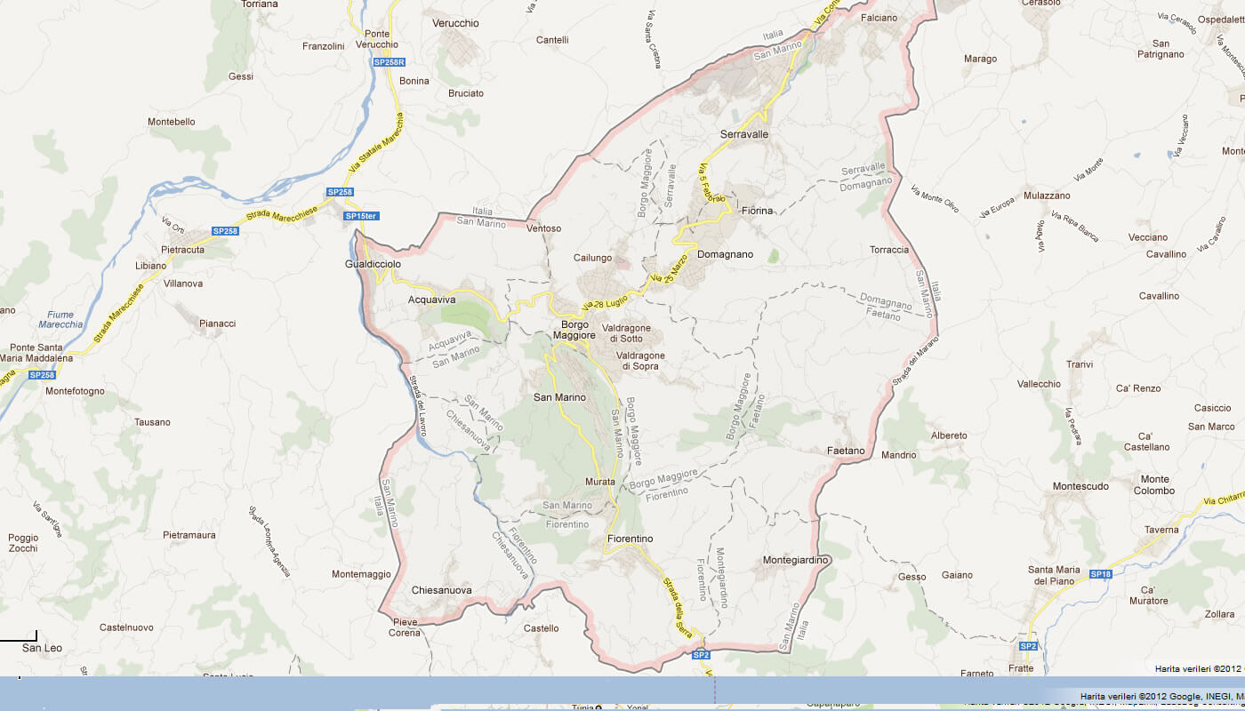 MAP OF SAN MARIN